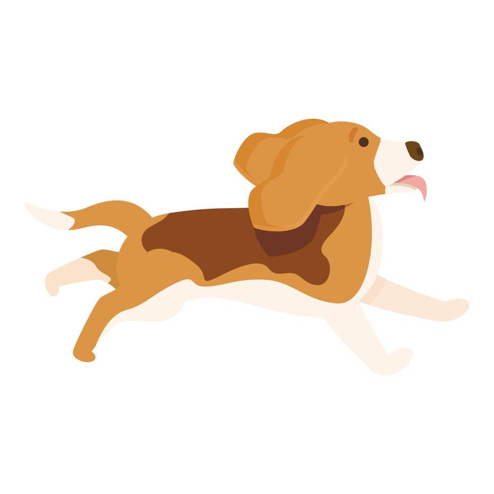 Run play dog icon cartoon vector. Puppy animal vector