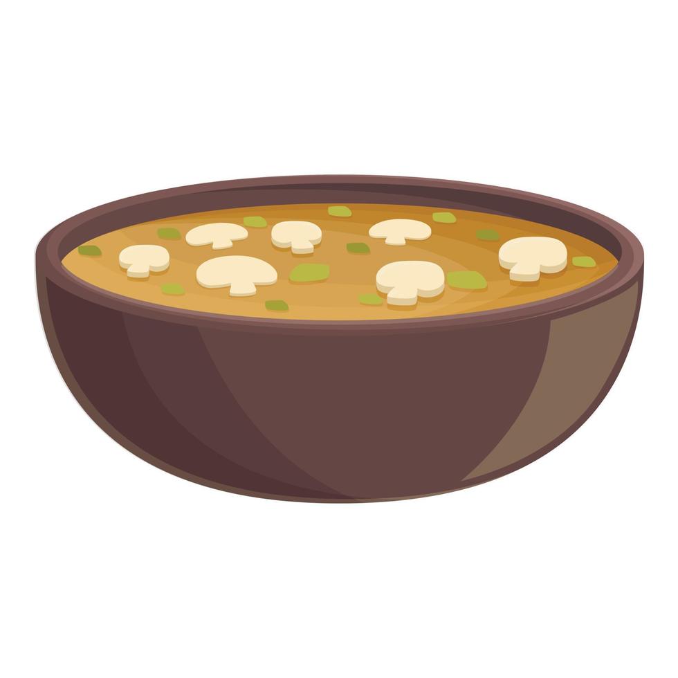 vector de dibujos animados de icono de comida de sopa. plato de comida