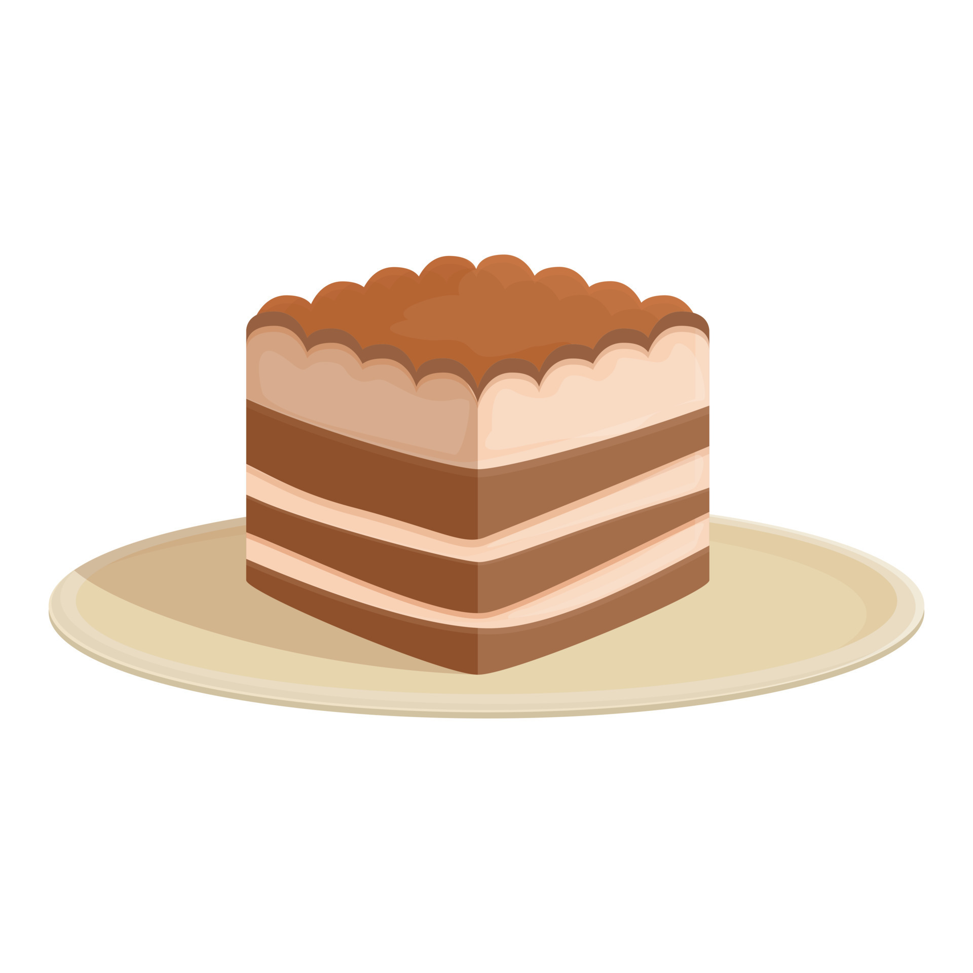 Tiramisu piece icon cartoon vector. Food dessert 19153194 Vector Art at