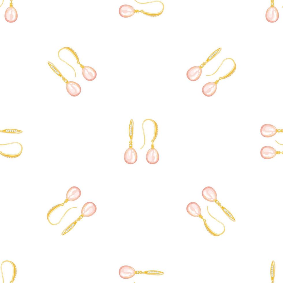 Ear jewellery pattern seamless vector