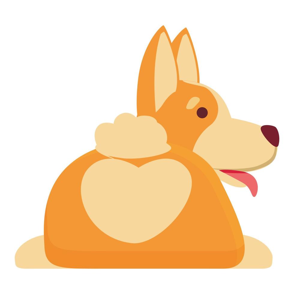 vector de dibujos animados de icono de perrito. lindo corgi