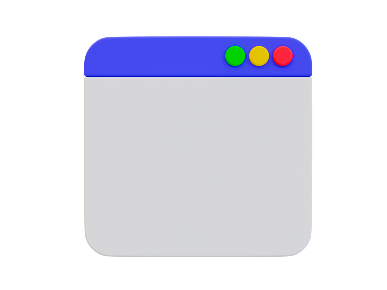 3d minimal blank web template. browser mockup with a copy space. 3d rendering illustration png