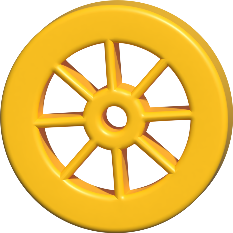 3d icon of wheel png