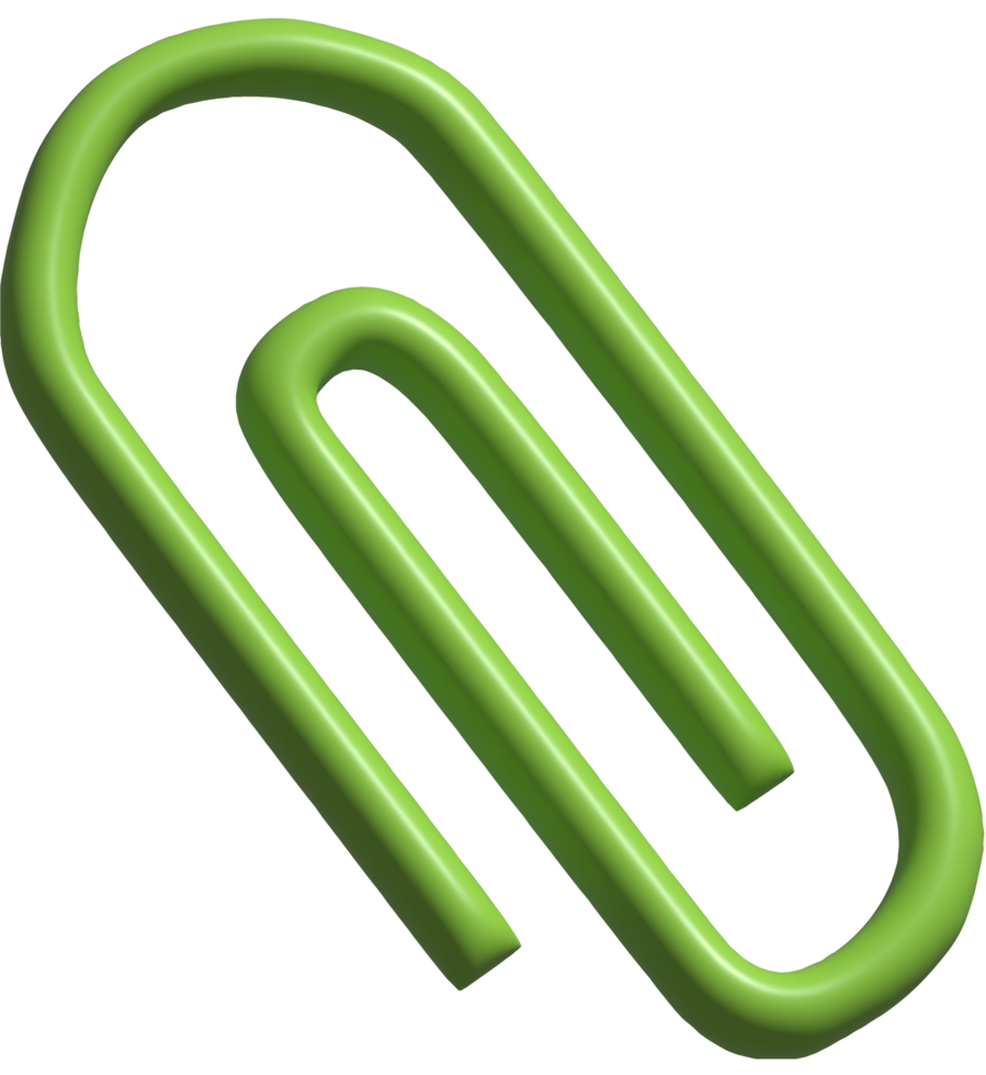 3d icon of paper clip png