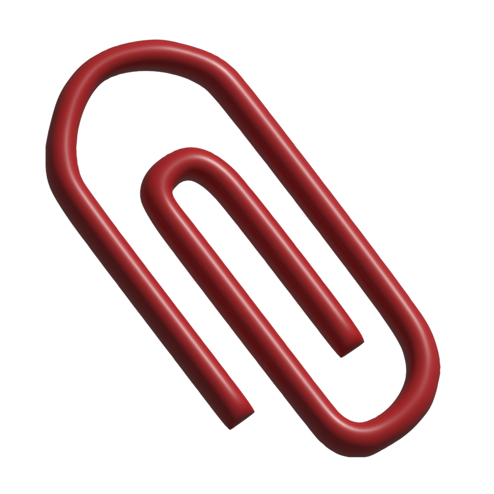 3d icon of paper clip png