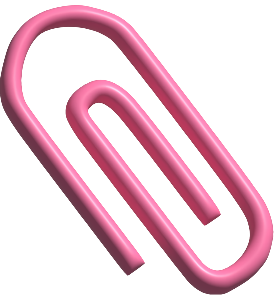 3d icon of paper clip png