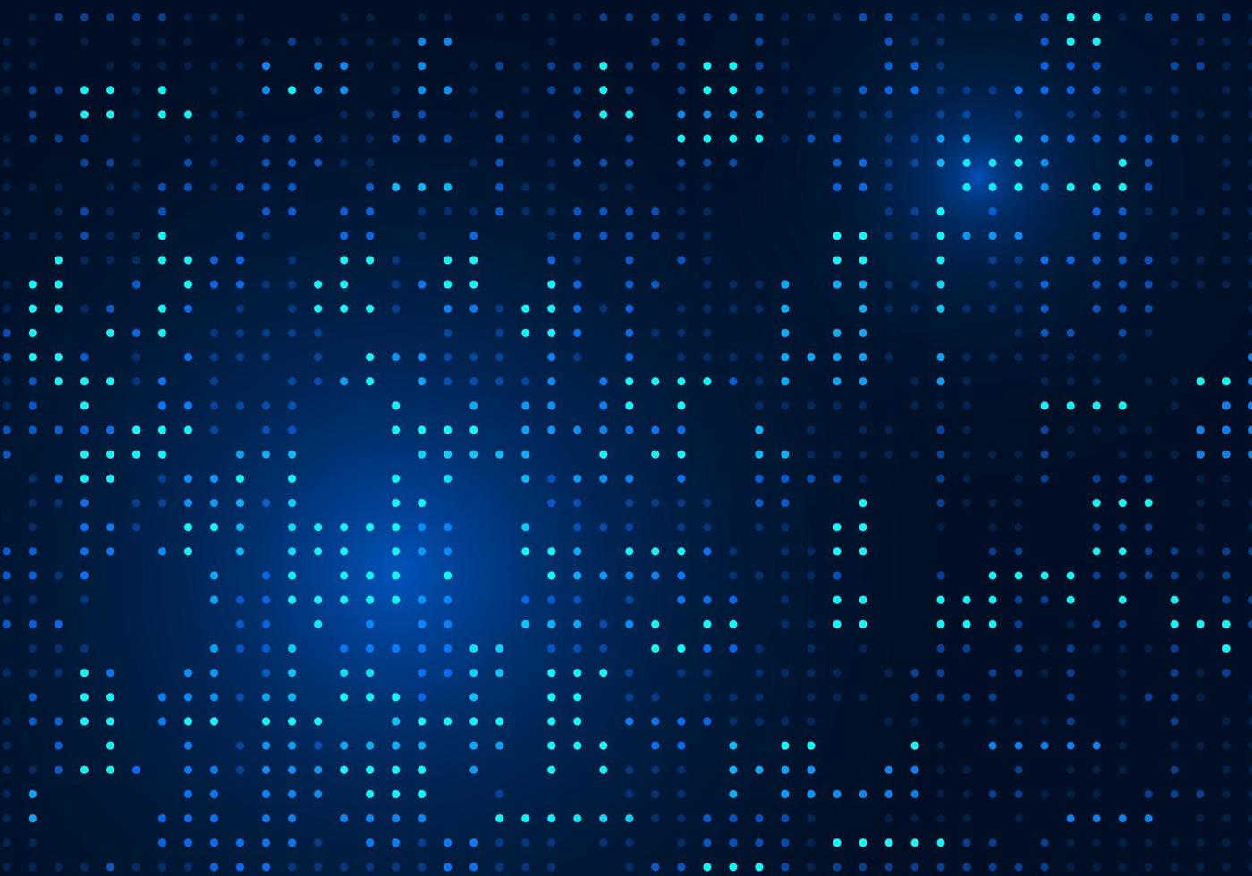 Technology background Shows the inner workings of the technology processor. that are arranged in dots and gradation of light focus on blue tones vector
