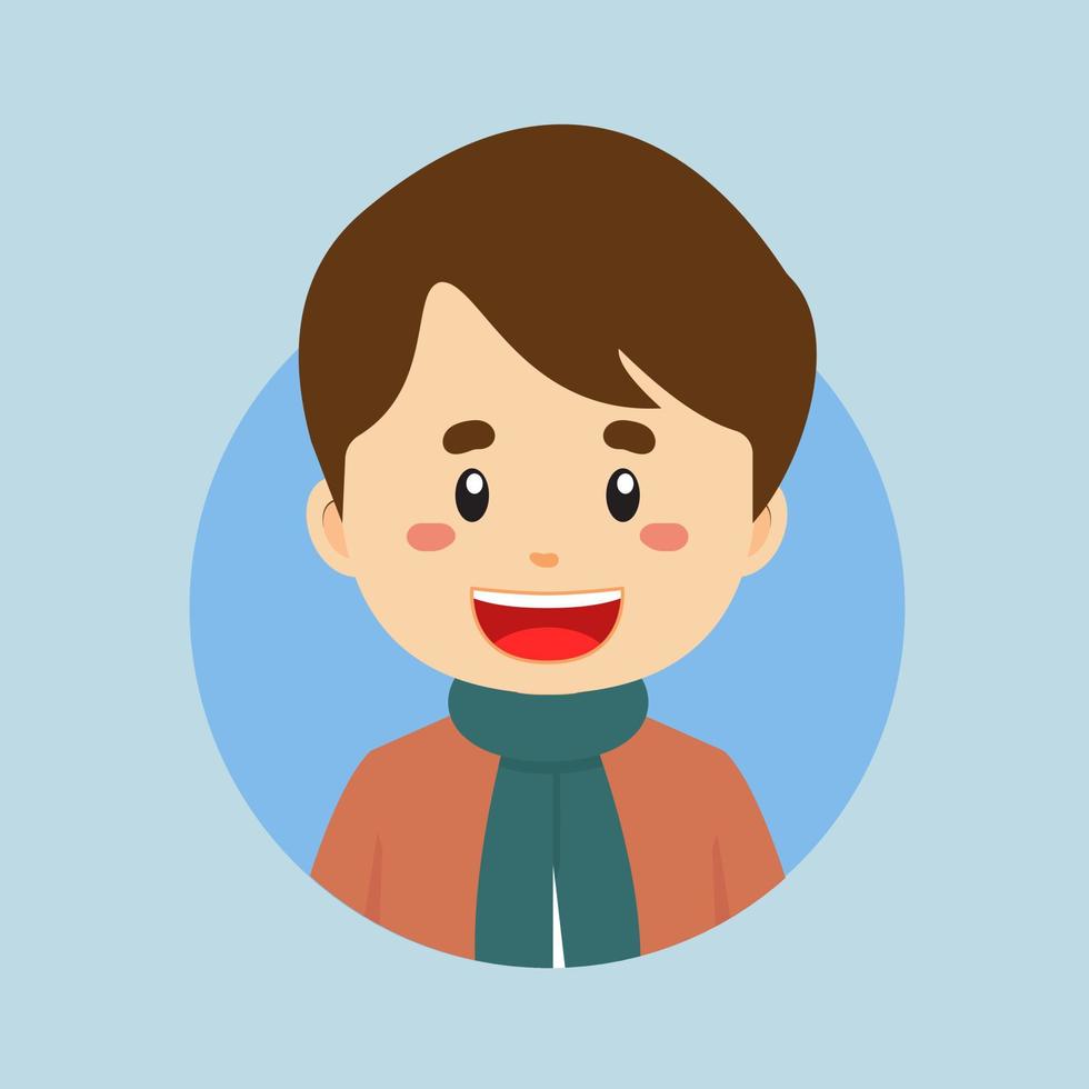 avatar de un personaje de invierno vector