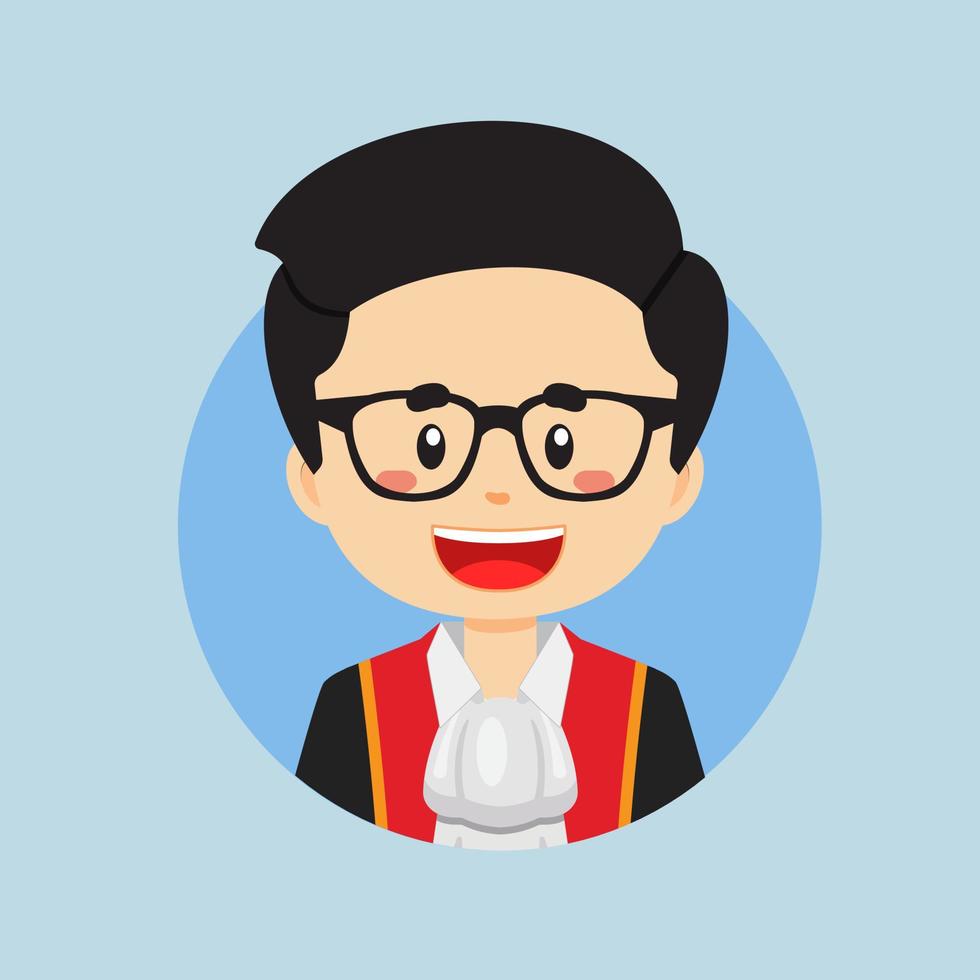 avatar de un personaje juez vector