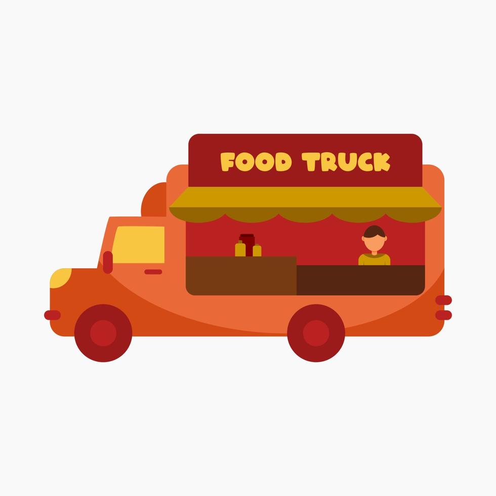 food truck clip art vector illustration for design decorations. business theme illustration.