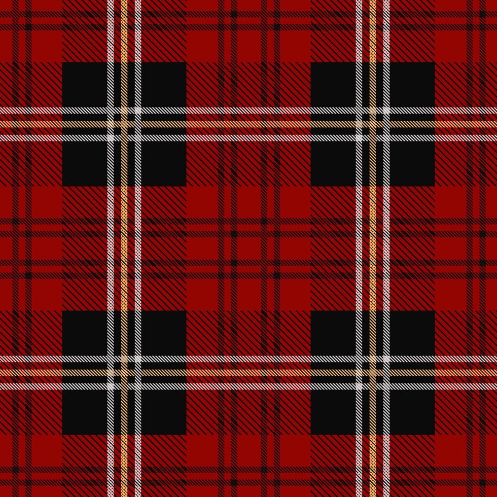 navidad a cuadros negro y rojo plaid patrón sin costuras vector