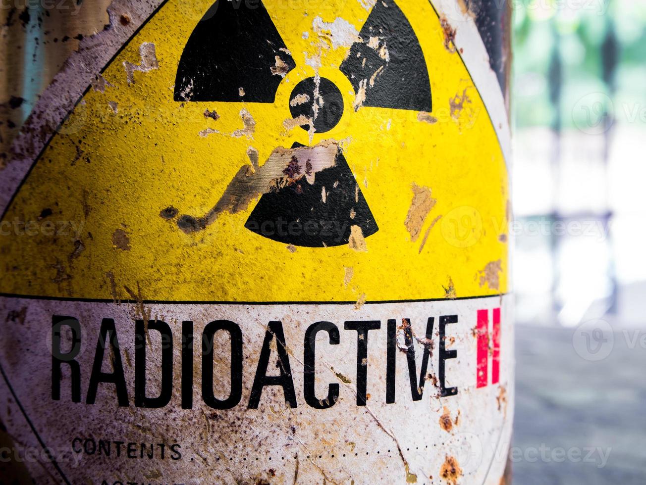 Steel container of Radioactive material photo