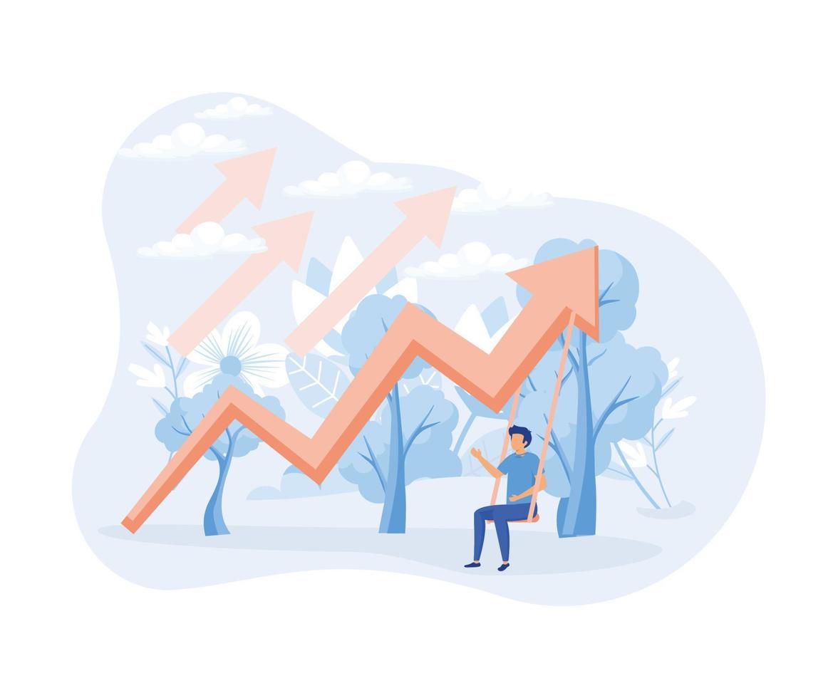 Green energy illustration . Characters showing eco private house, electric car and green circular economy benefits. Renewable energy concept.flat vector illustration