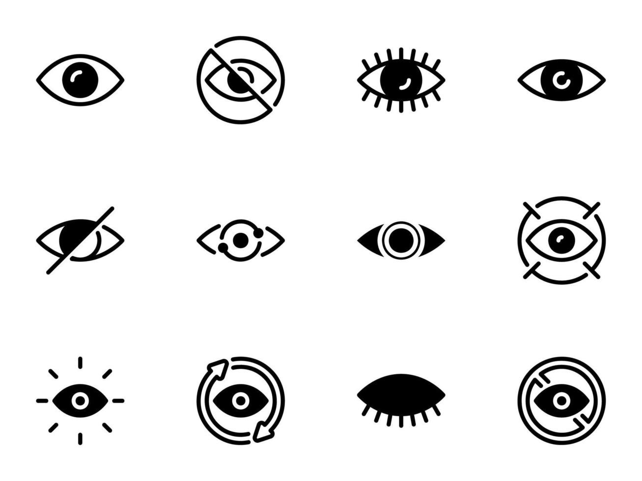 Flat illustration on a theme eyes vector