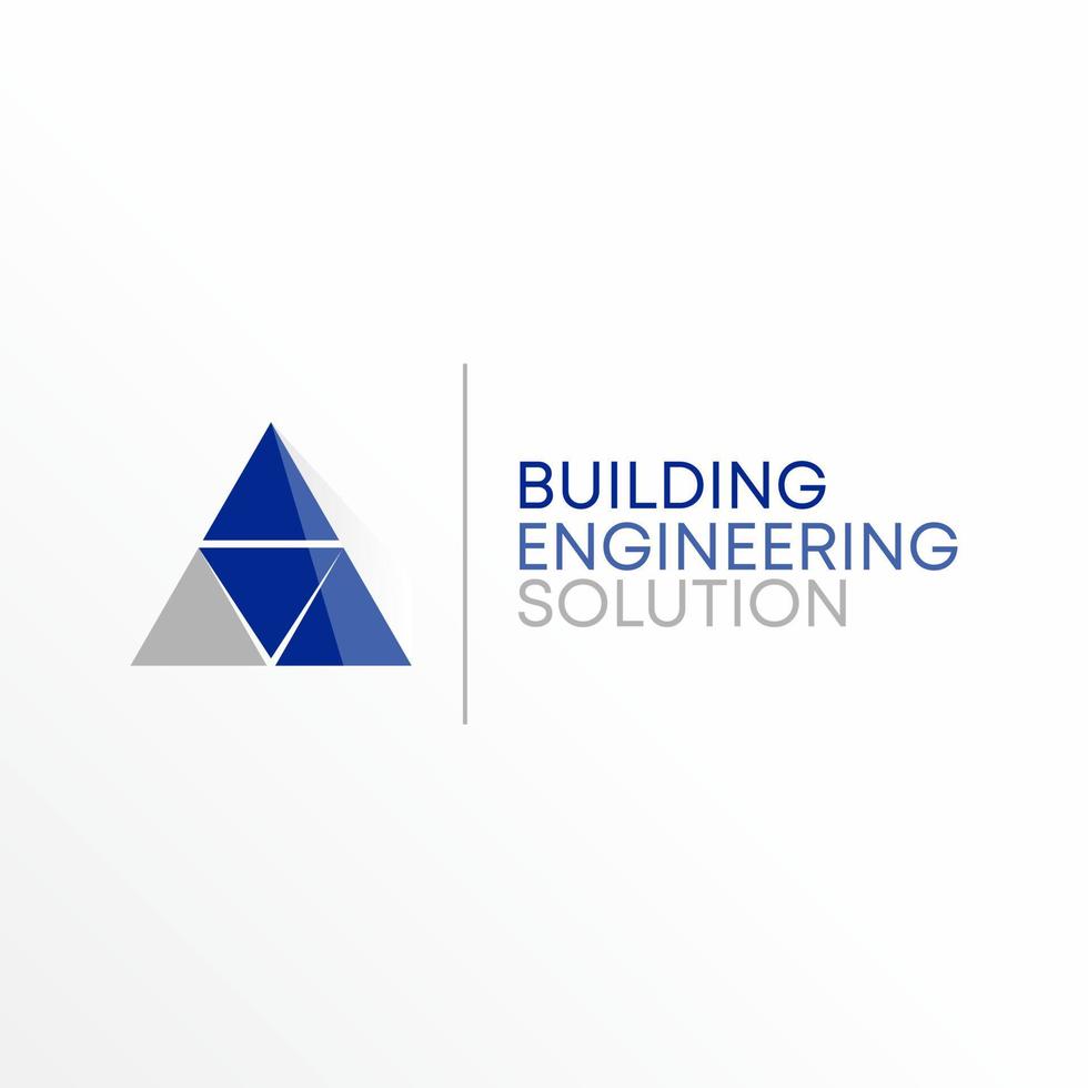 simple 4 Triangles with cutting Building image graphic icon logo design abstract concept vector stock. Can be used as a symbol related to property.