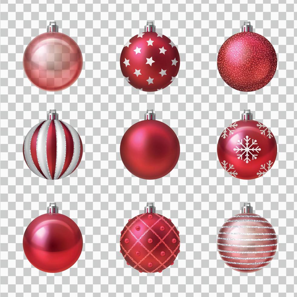 Christmas Balls Set vector