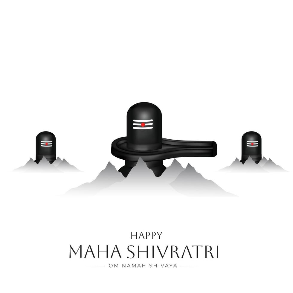 feliz maha shivaratri diseño de publicaciones en redes sociales vector