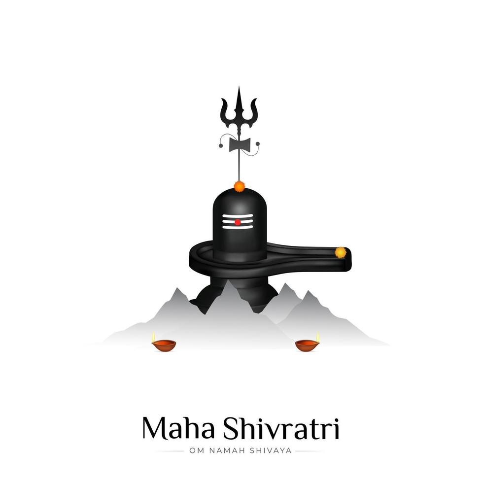 feliz maha shivaratri diseño de publicaciones en redes sociales vector