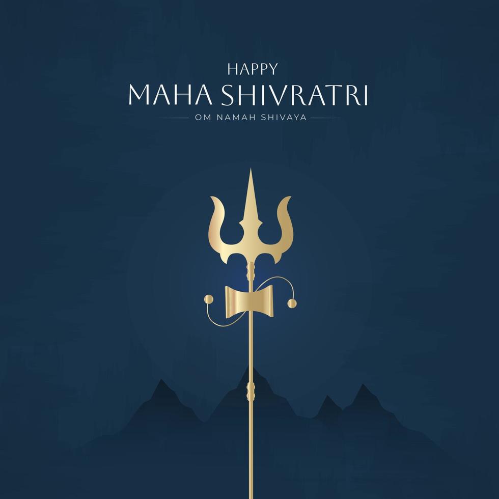 feliz maha shivaratri diseño de publicaciones en redes sociales vector