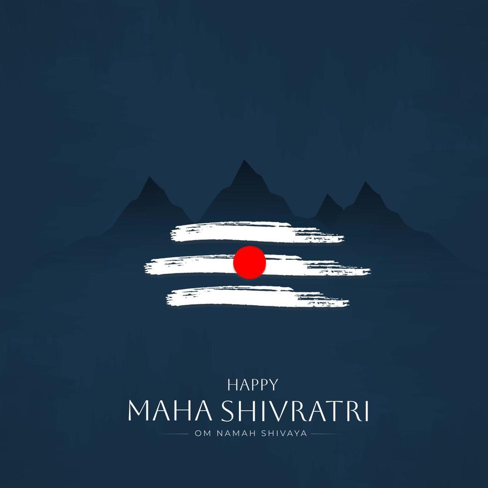 feliz maha shivaratri diseño de publicaciones en redes sociales vector