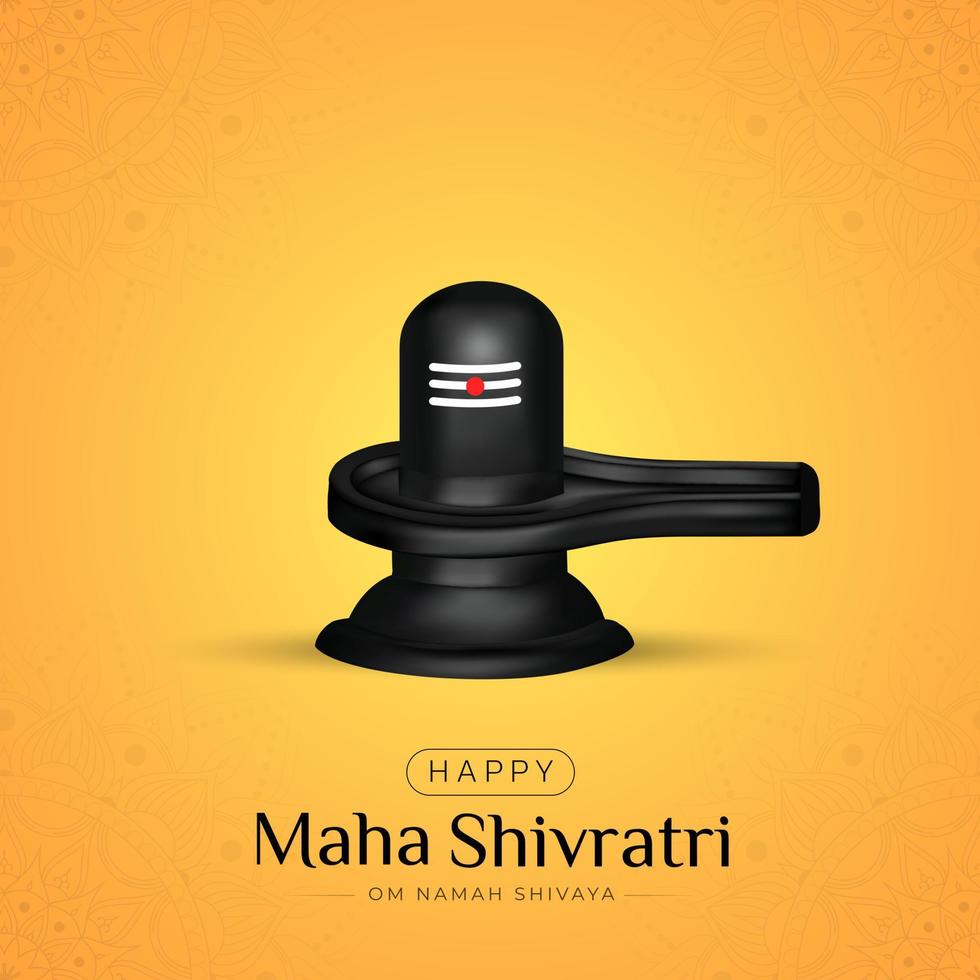 Happy Maha Shivaratri Social Media Post Design vector