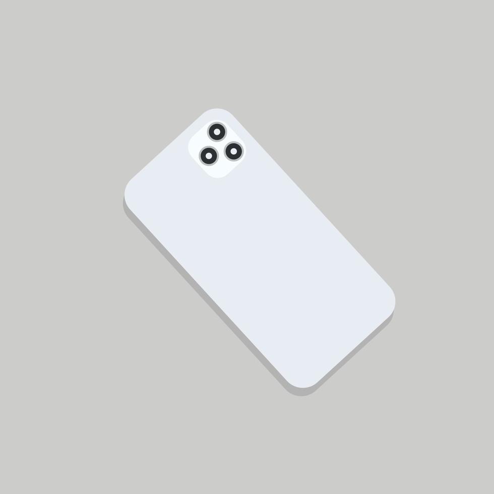 pantalla blanca de maqueta de teléfono inteligente. vector de teléfono móvil aislado, maqueta de iphone 14 pro. ilustración vectorial