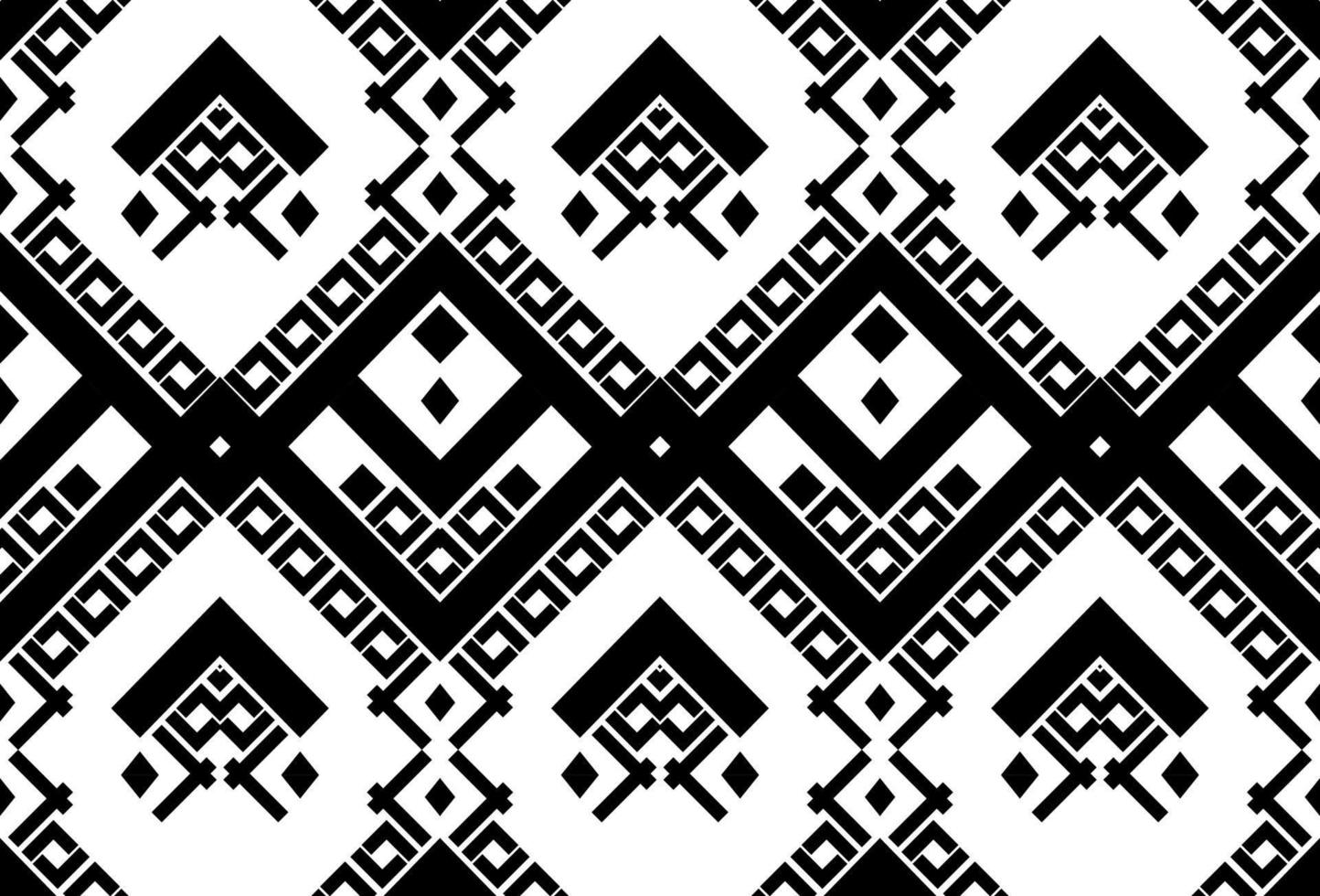 diseño tradicional étnico oriental ikat de patrones sin fisuras para fondo, alfombra, papel pintado, ropa, envoltura, batik, tela, ilustración vectorial. estilo de bordado vector