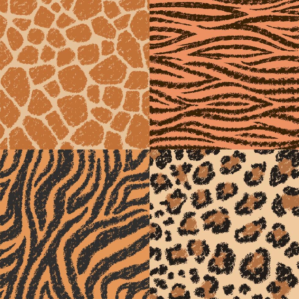 mero, tigre, leopardo, guepardo, patrón de culottes textura detallada y patrón, perfecto para fondo y papel tapiz vector