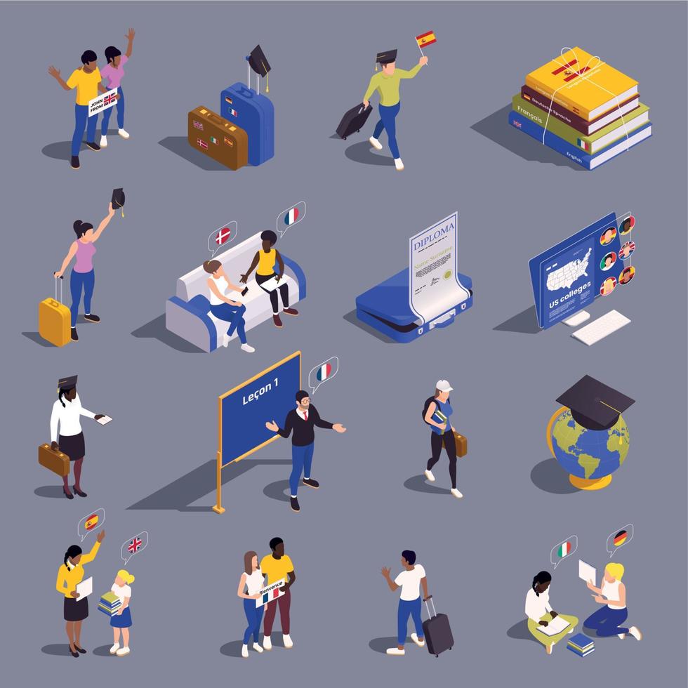 Global Education Icon Set vector