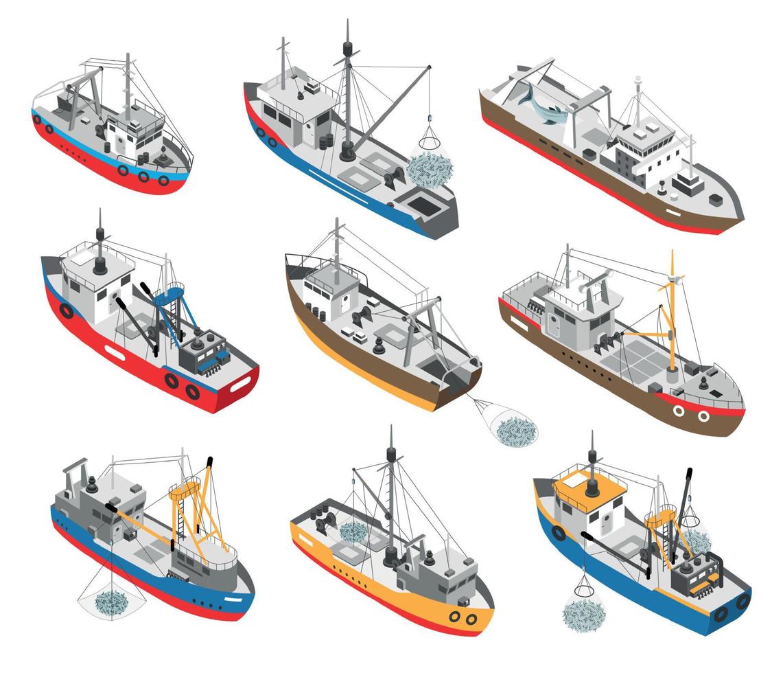 Commercial Fishing Set vector