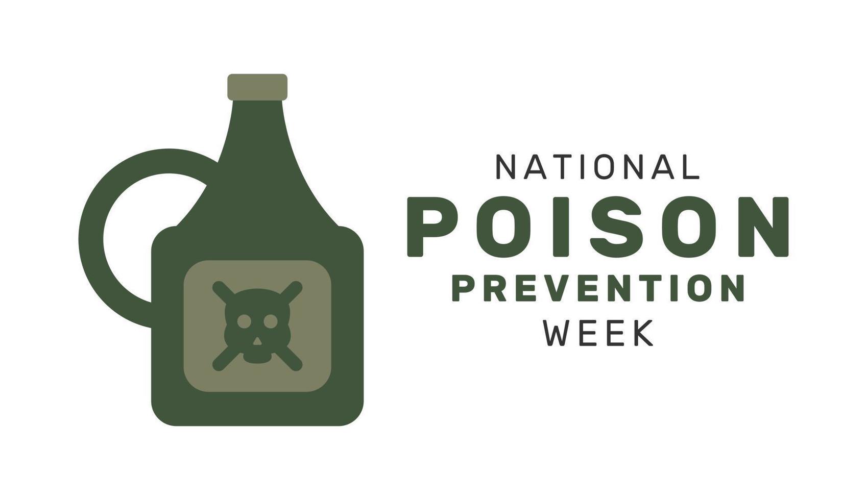 Vector illustration of National Poison prevention week NPPW. Observed every year in March
