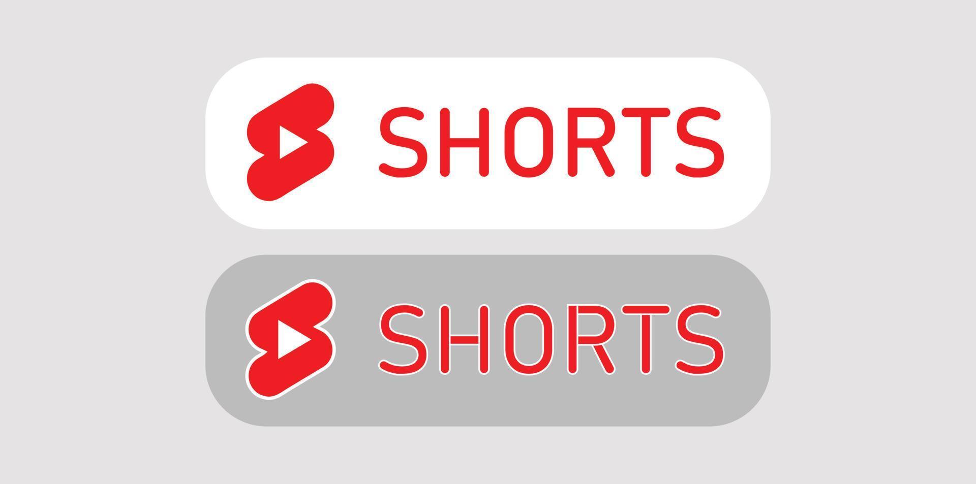 Youtube Shorts logo icon, shorts icon isolated on square button vector