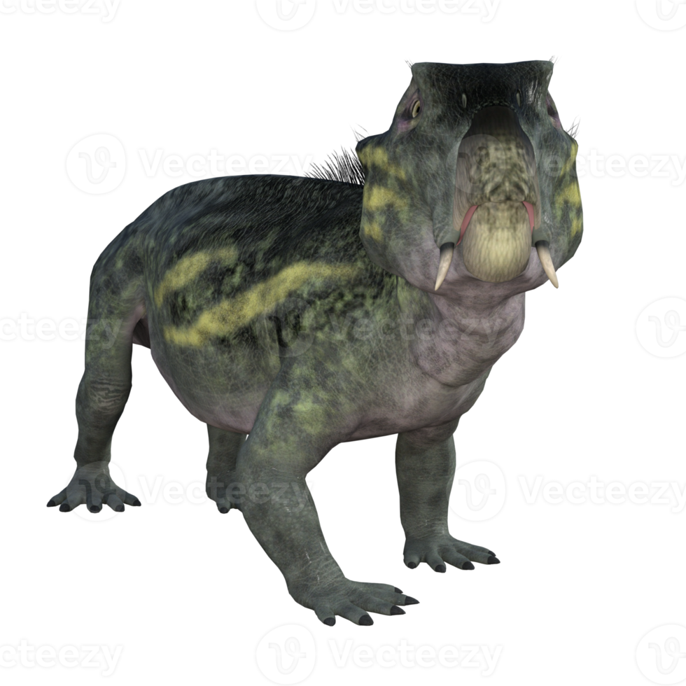 dinossauro Lystrosaurus isolado renderização 3d png
