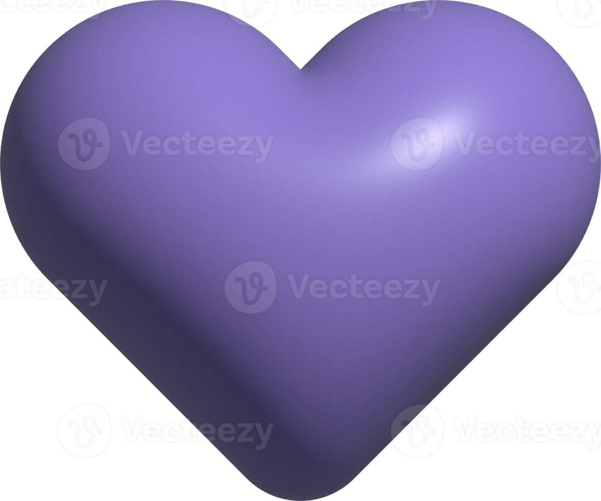 jolie petite décoration en forme de coeur 3d png