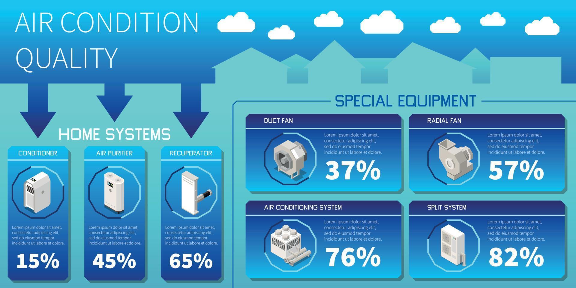 Air Cleaning Infographics vector