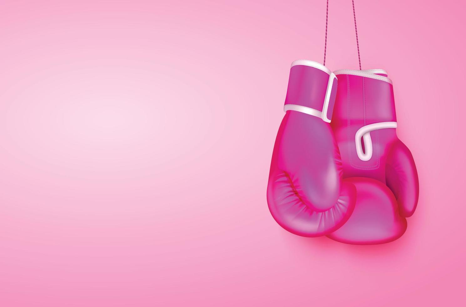 Pink Boxing Gloves Composition vector