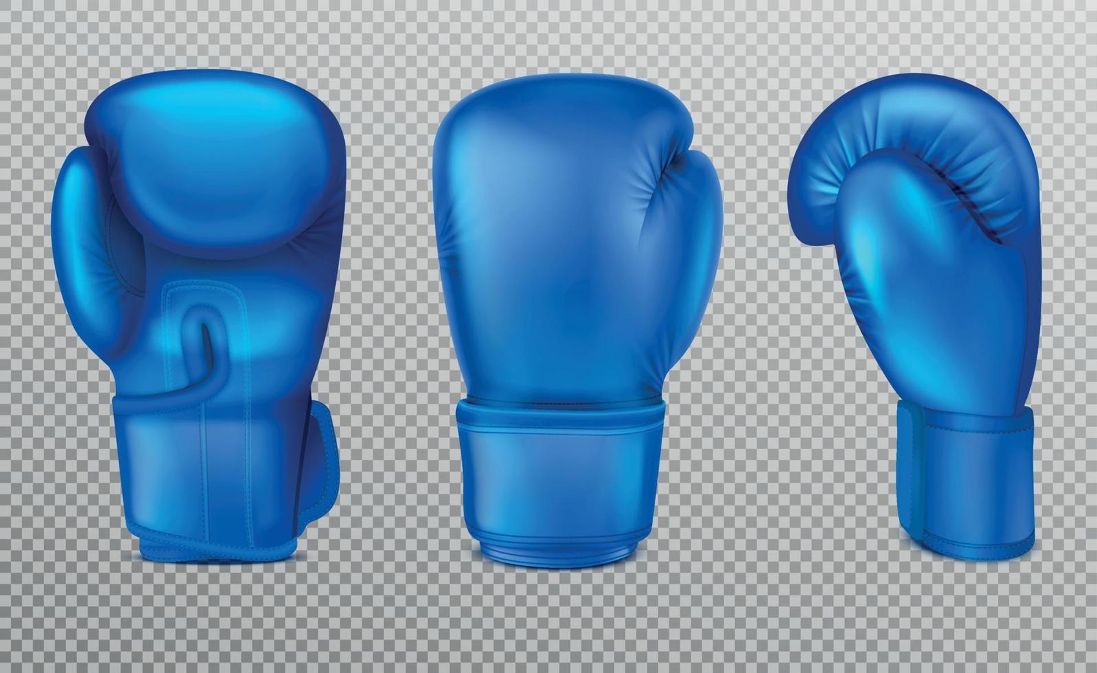 conjunto de guantes de boxeo azul vector