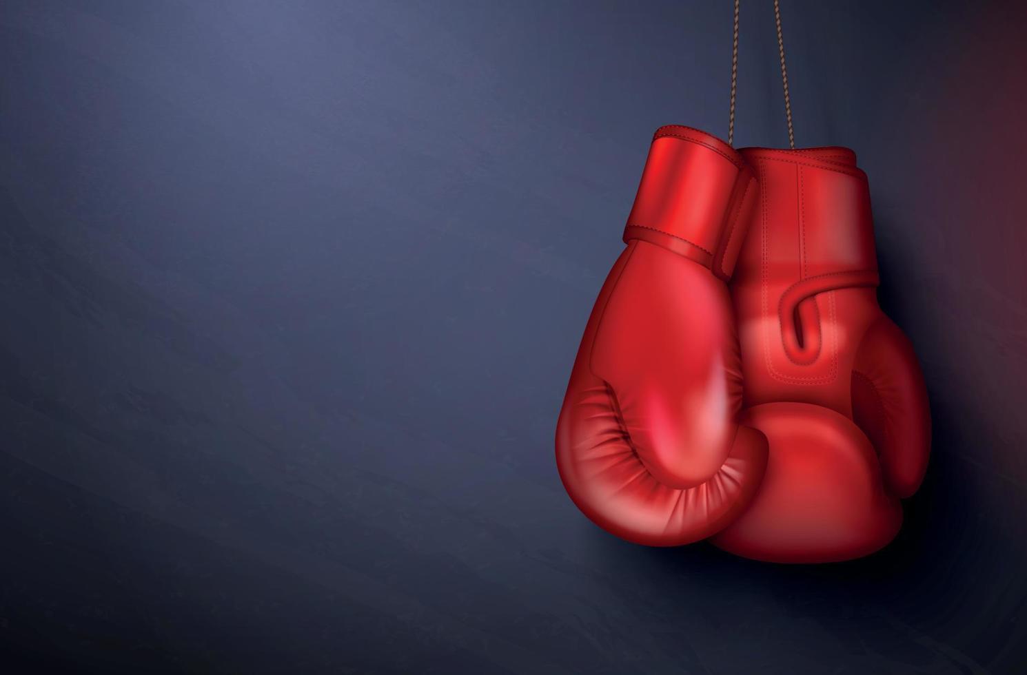 Red Boxing Gloves Composition vector