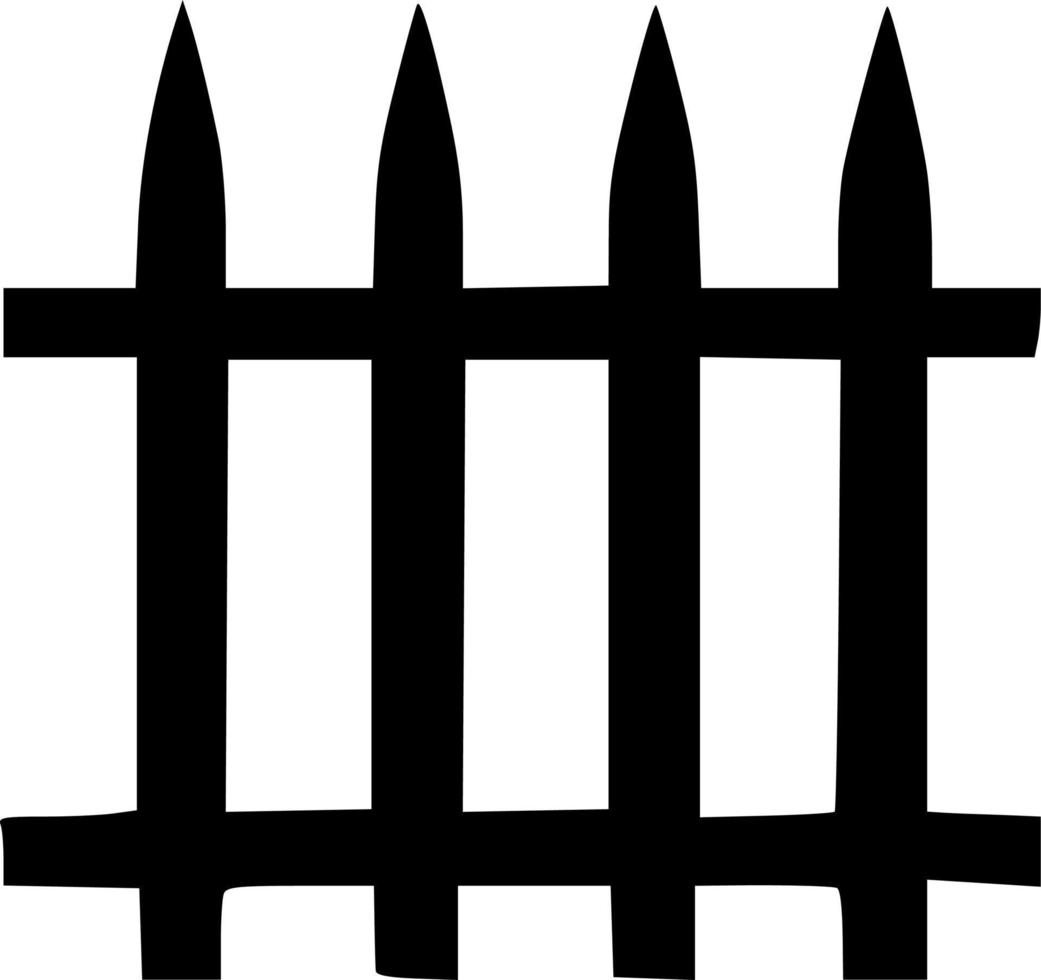 vector illustration of fence shape