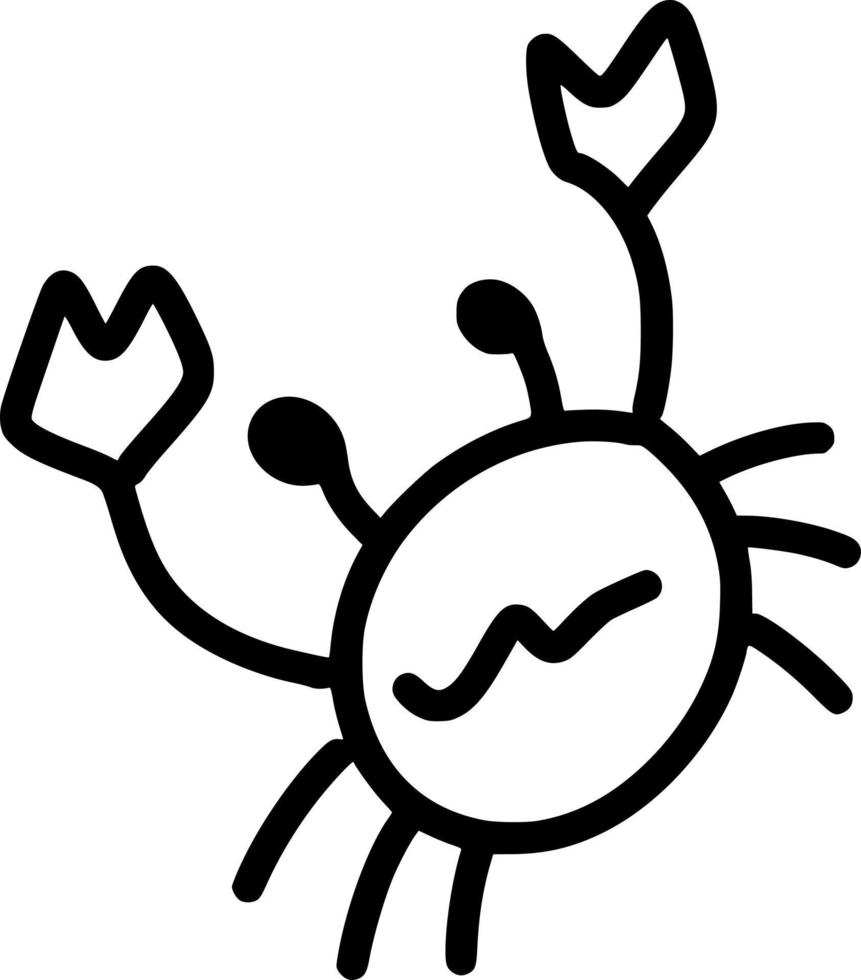 ilustración vectorial de dibujos animados de cangrejo vector