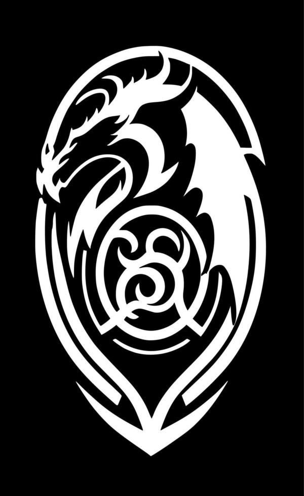 vector illustration of dragon shape