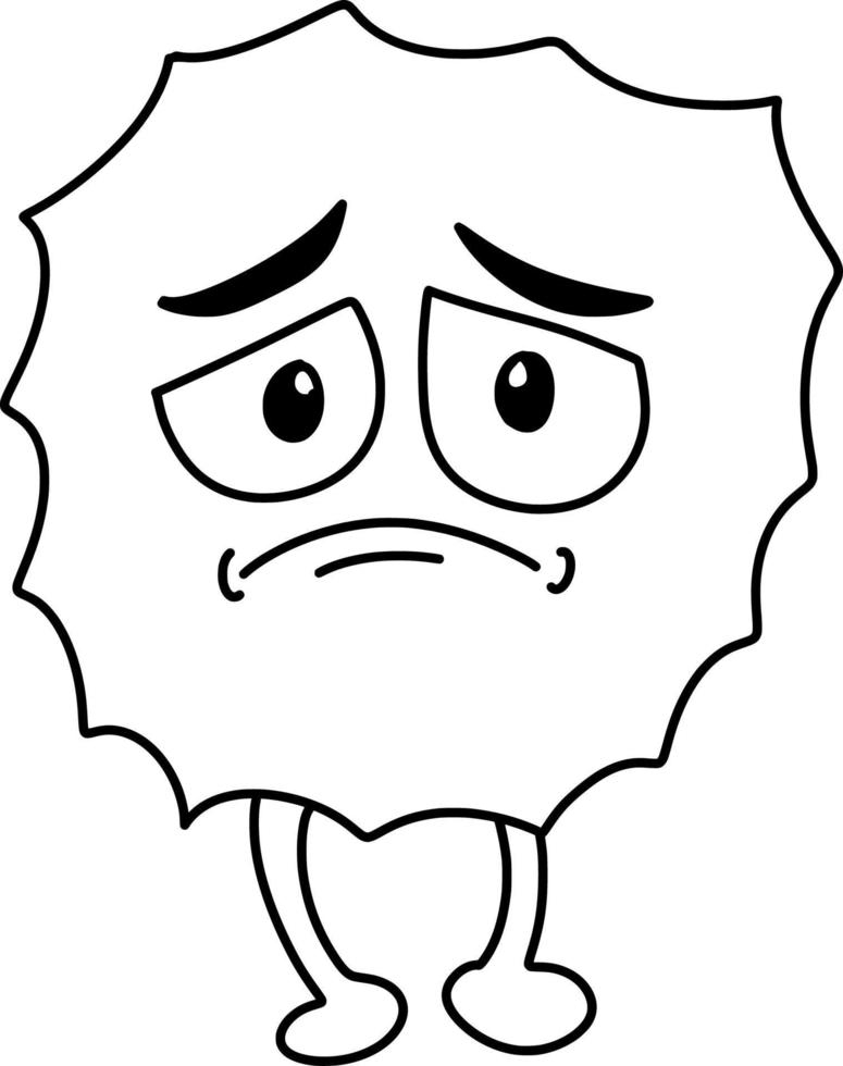 vector illustration of virus cartoon
