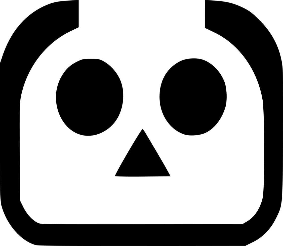 vector illustration of skull shape