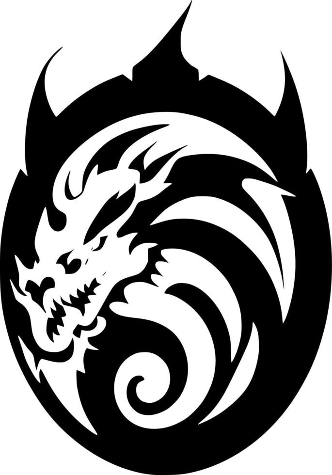vector illustration of dragon shape