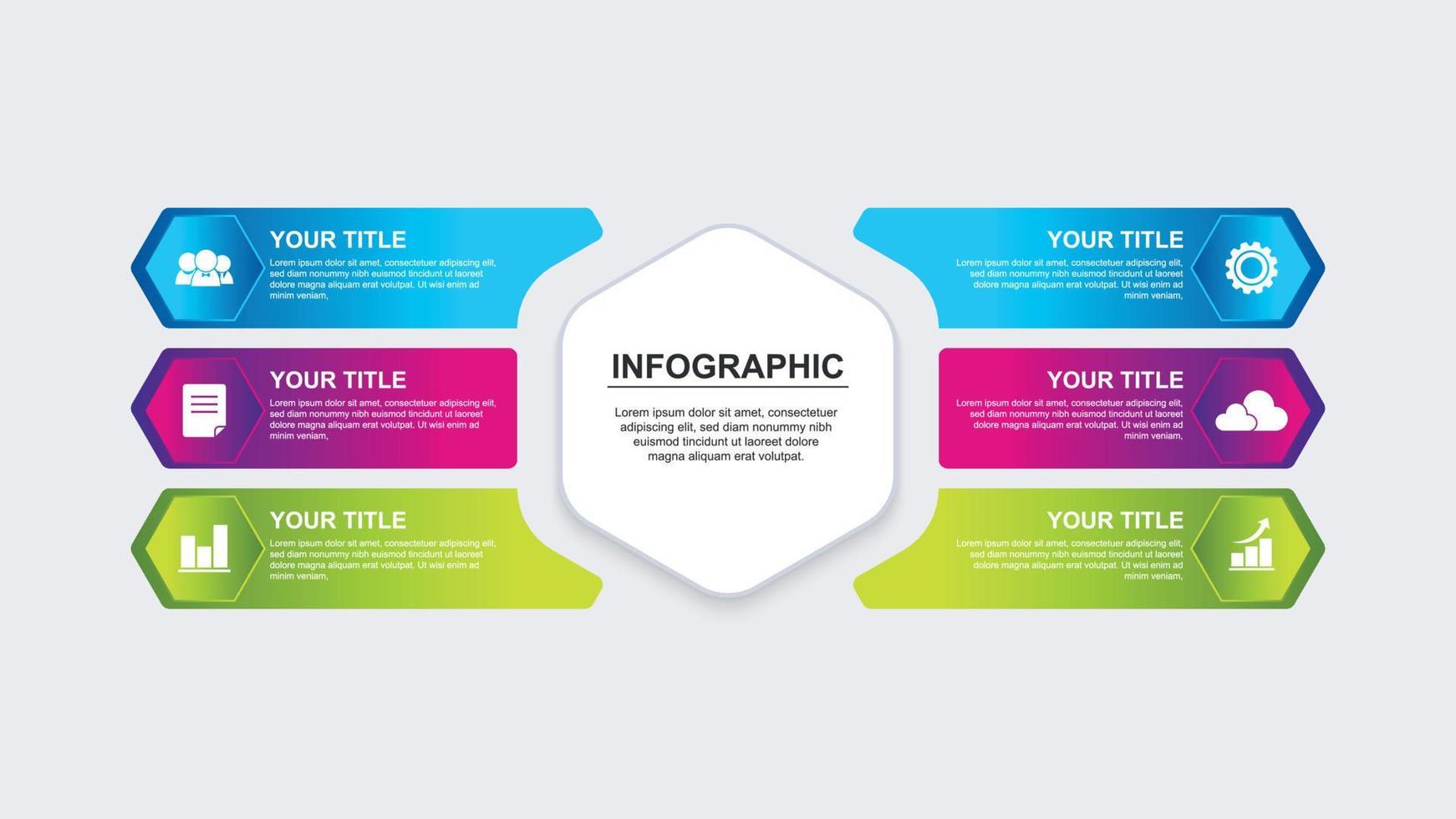 plantilla infográfica vectorial para negocios o presentación vector