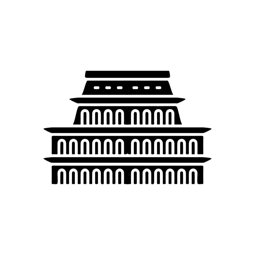 Ancient architecture icon. Simple style ancient architecture poster background symbol. Ancient architecture brand logo design element. Ancient architecture t-shirt printing. vector for sticker.