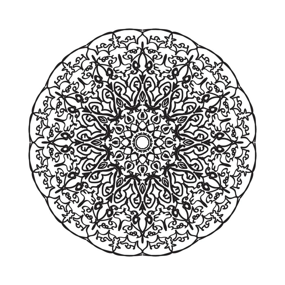 Hand drawn mandala. decoration in ethnic oriental  doodle ornament. vector