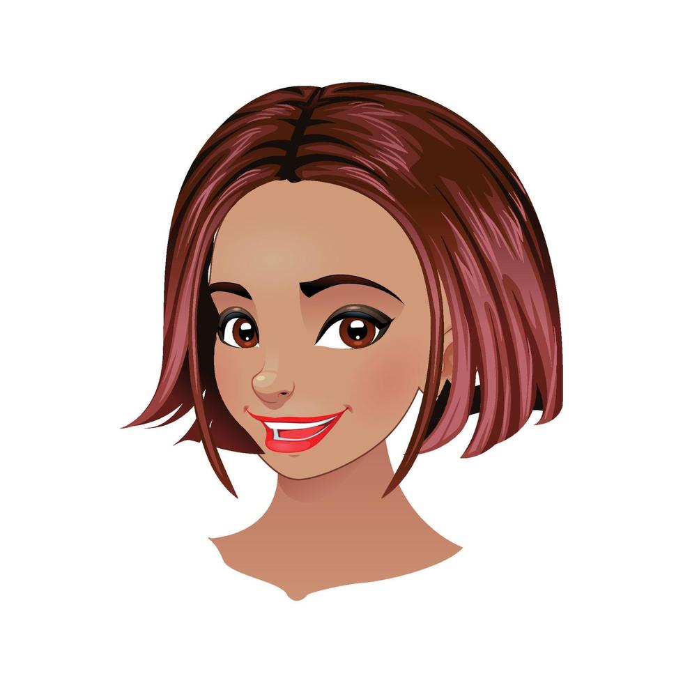this is a woman's hairstyle vector
