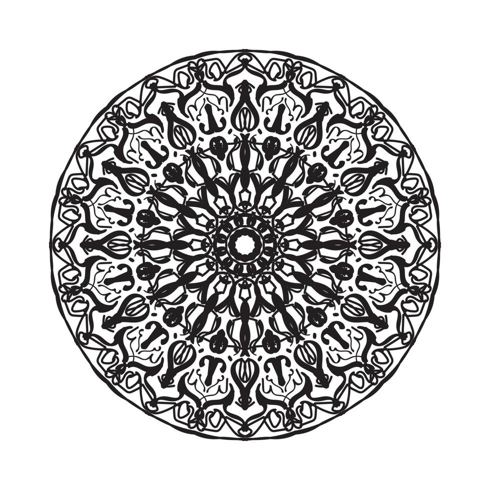 Mandala pattern floral ornament. vector
