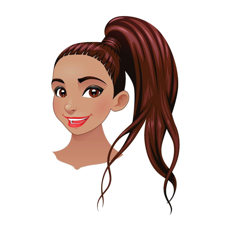 this is a woman's hairstyle vector